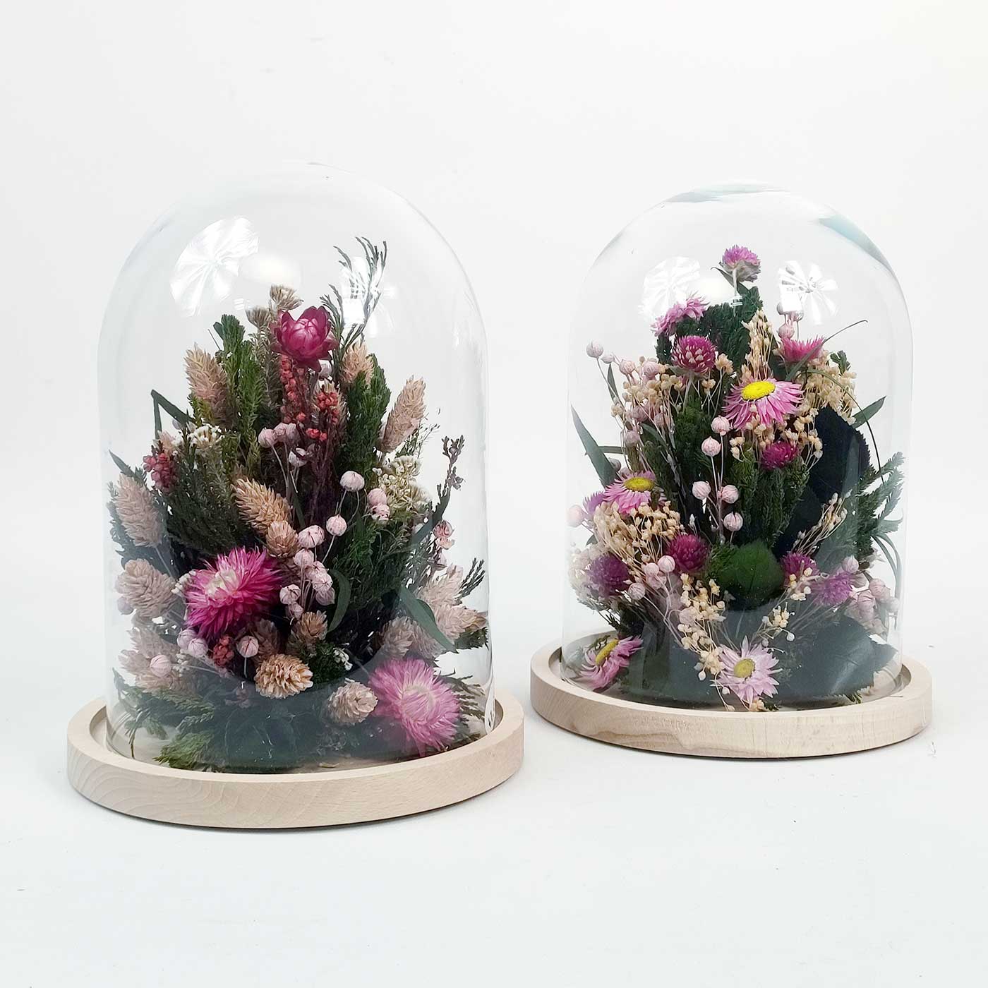 Cúpula de Cristal con Flores Preservadas - Vlomma Estudio floral